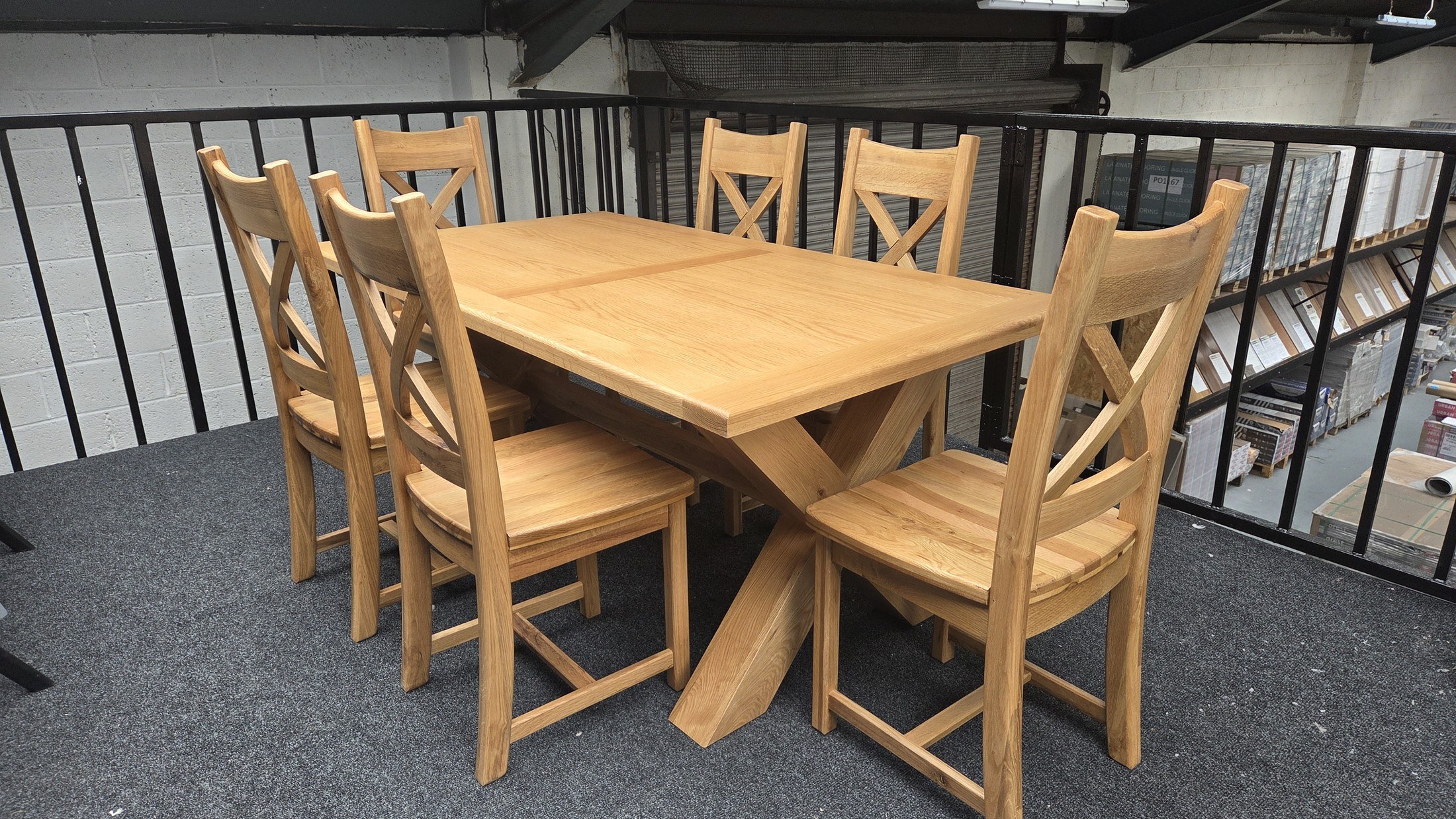 Westminster Oak Dining Table with 6 Heavy-Duty Chairs