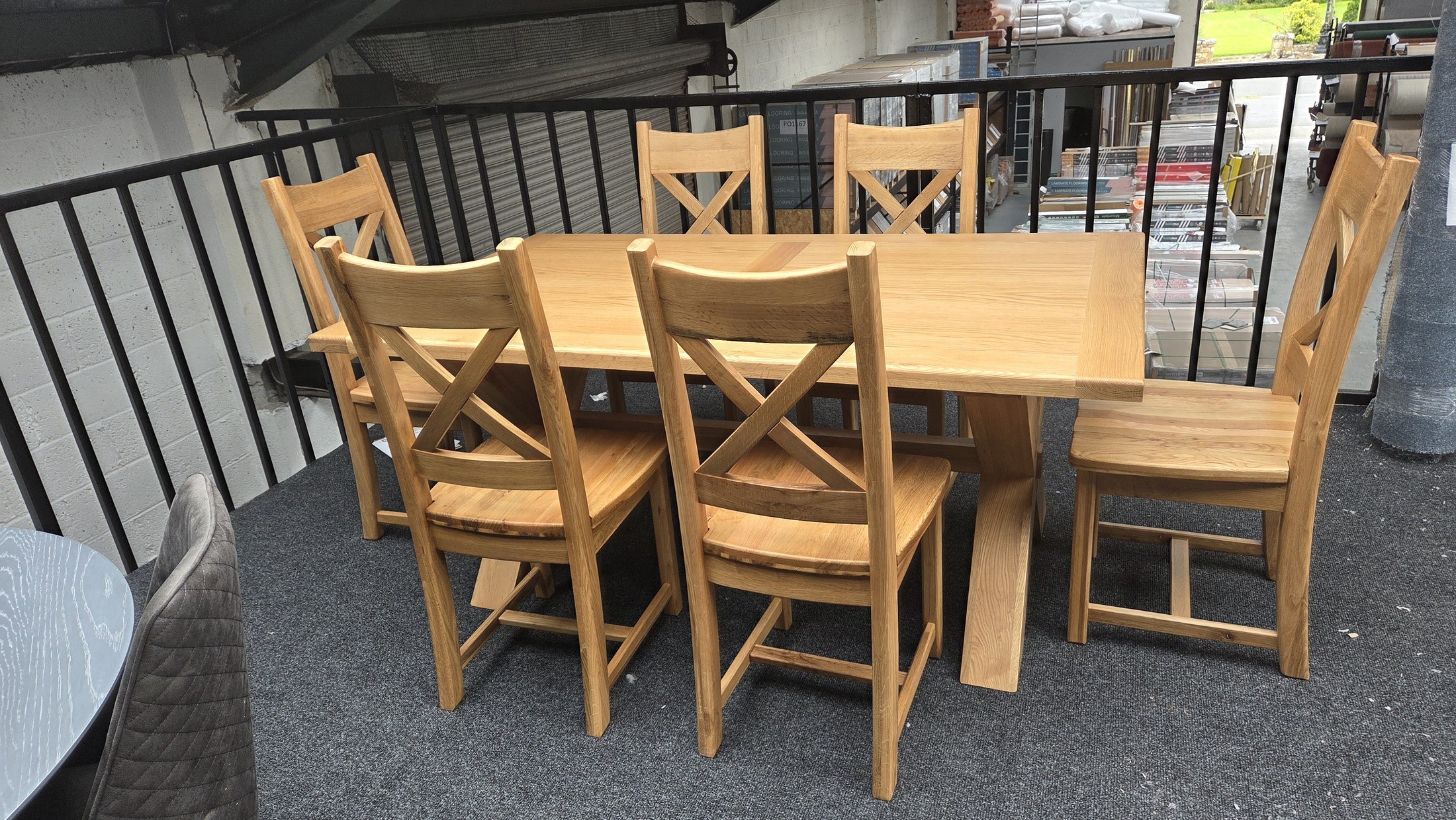 Westminster Oak Dining Table with 6 Heavy-Duty Chairs