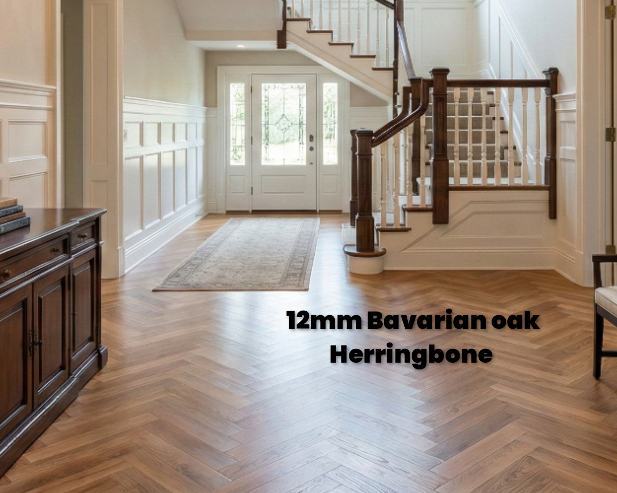 Bavarian Oak — 12mm 12mm Matte Herringbone
