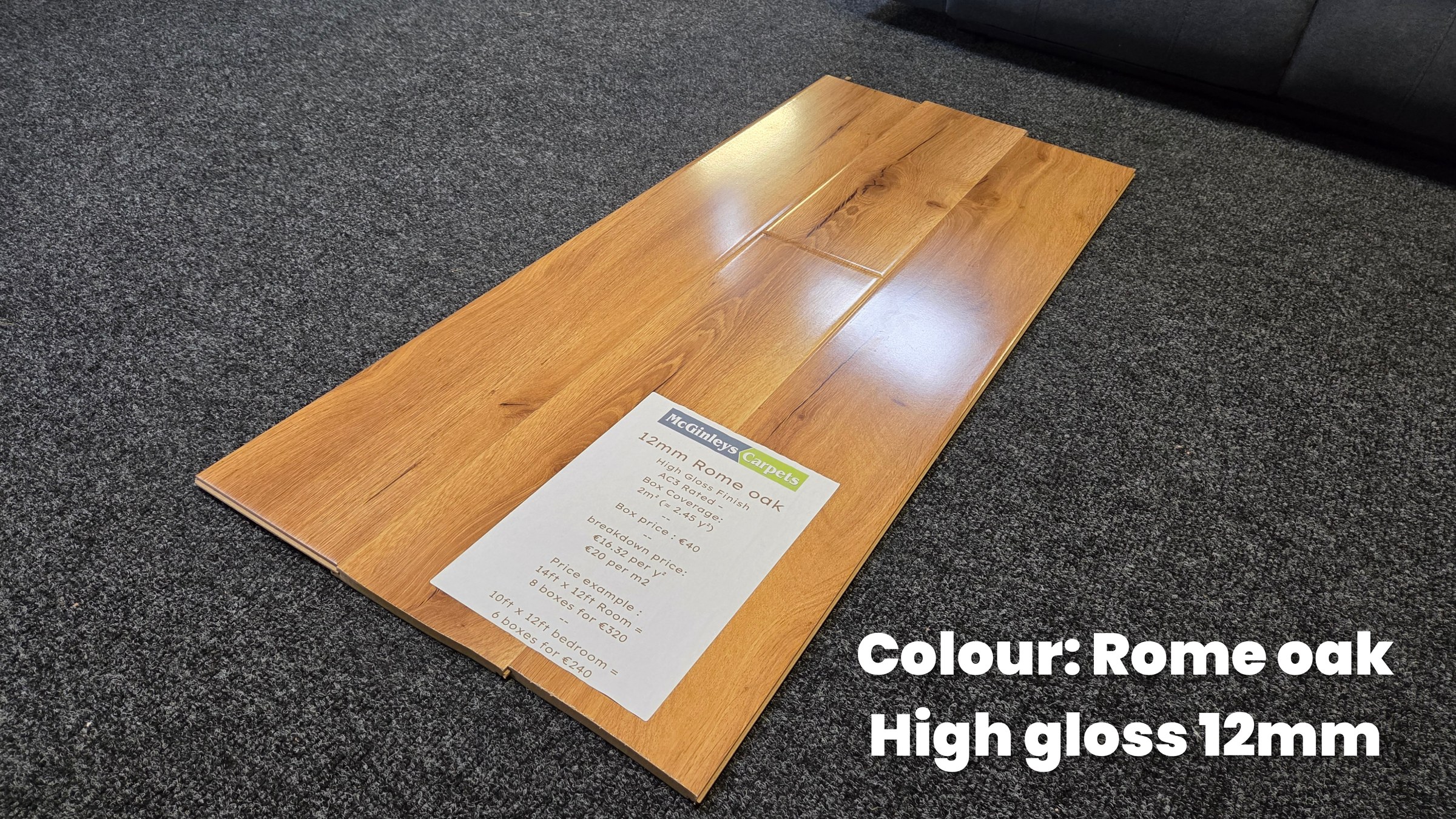 Rome Oak — 12.3mm 12mm High Gloss Range