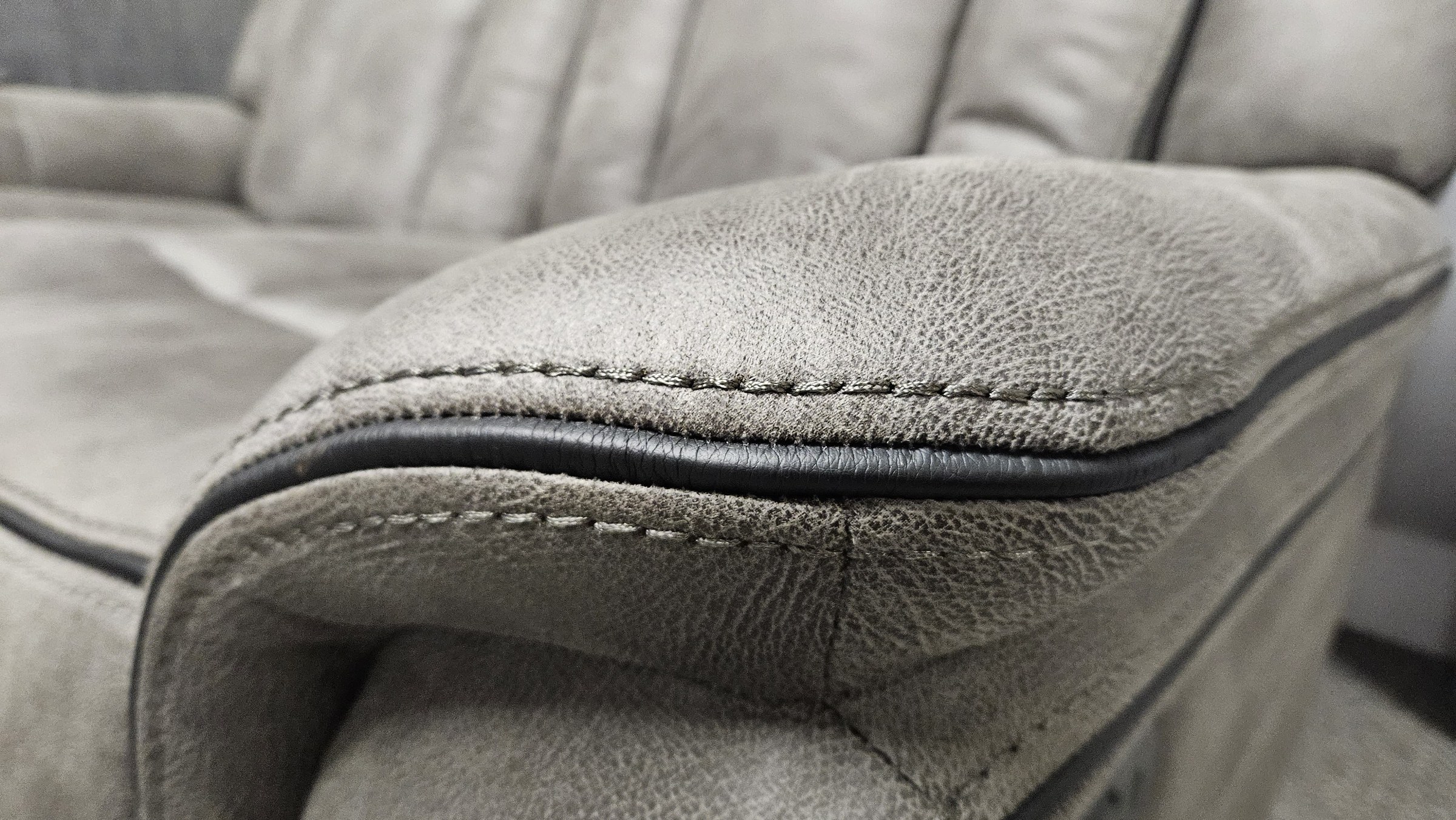 Arizona Suede-Effect Reclining Sofa