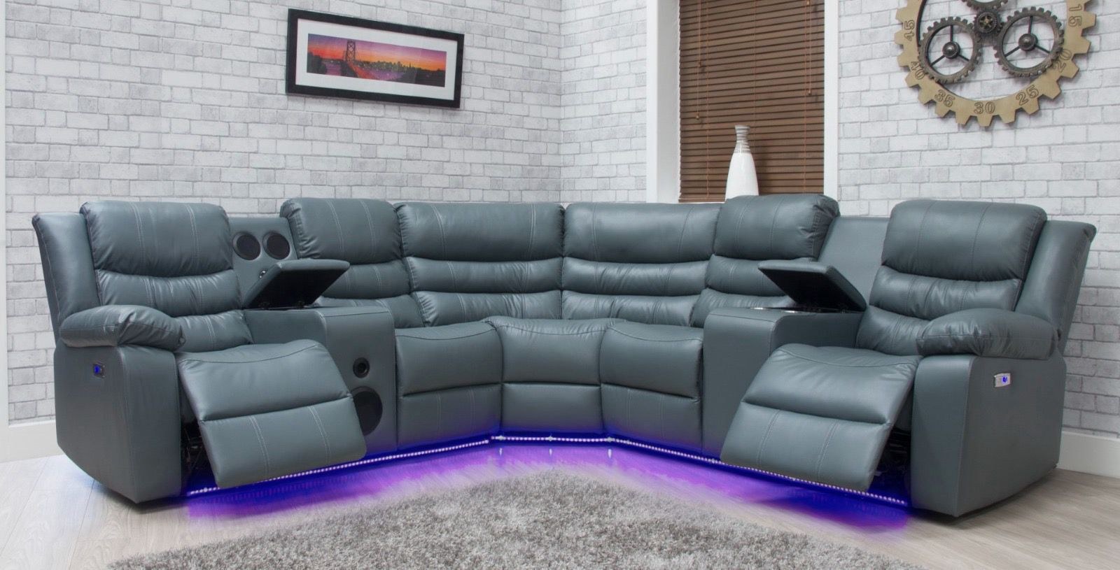 Athens Electric Reclining Corner Sofa