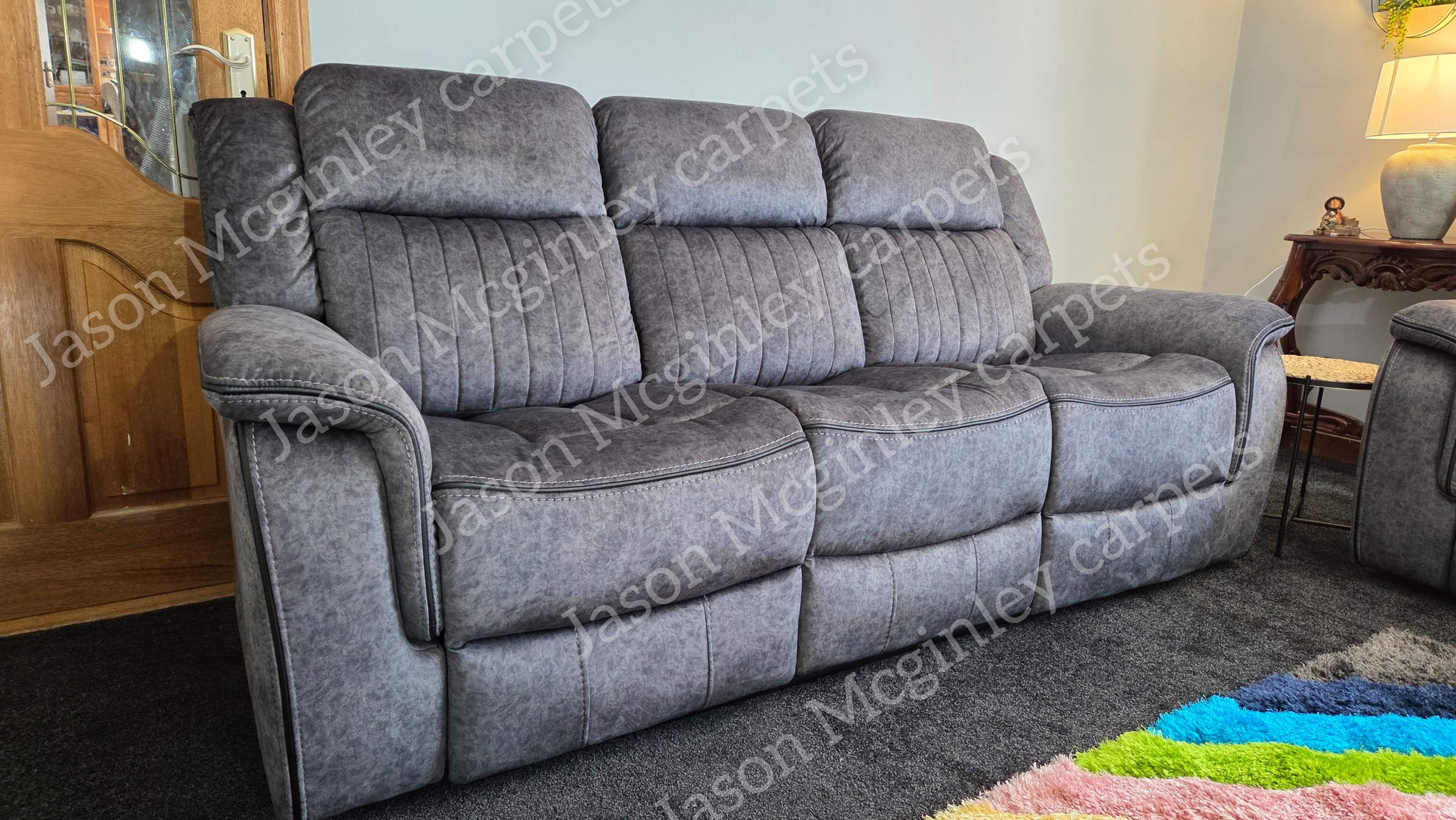 Cana Reclining Sofa — grey