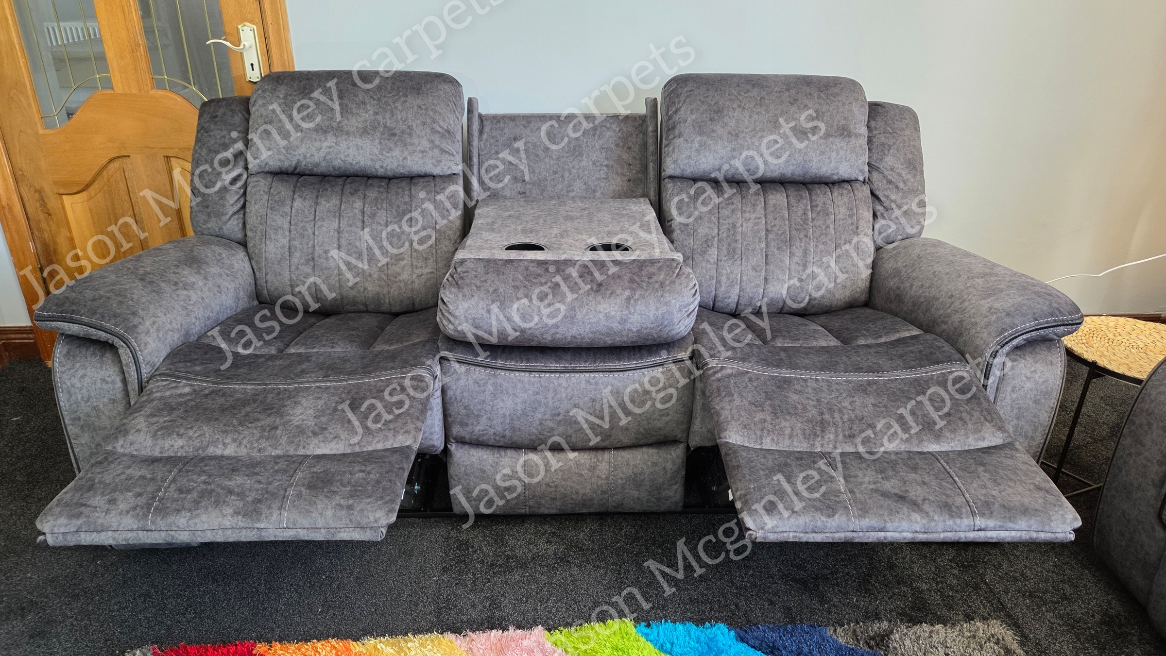 Cana Reclining Sofa — grey