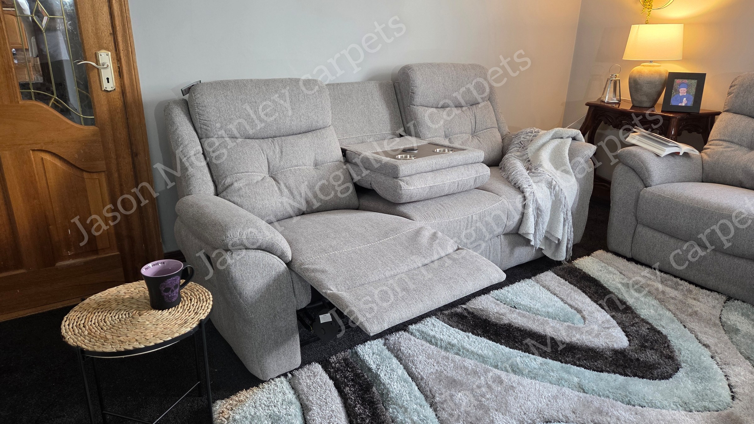 Dema Reclining Sofa — grey