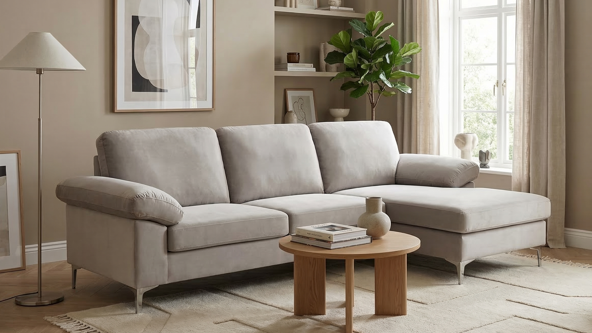 Frankfurt Corner Sofa — light-grey