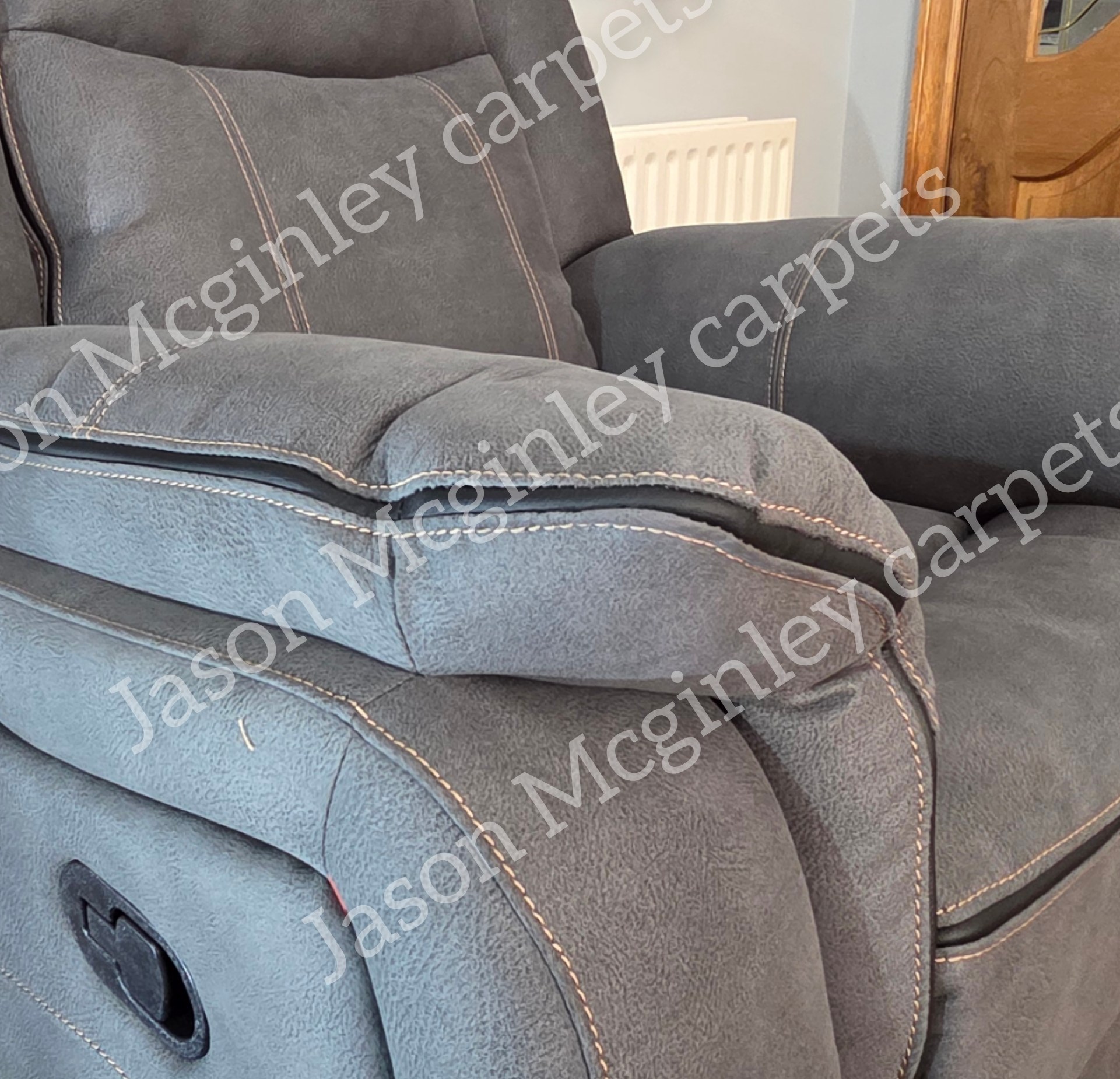 Mica Reclining Sofa — grey
