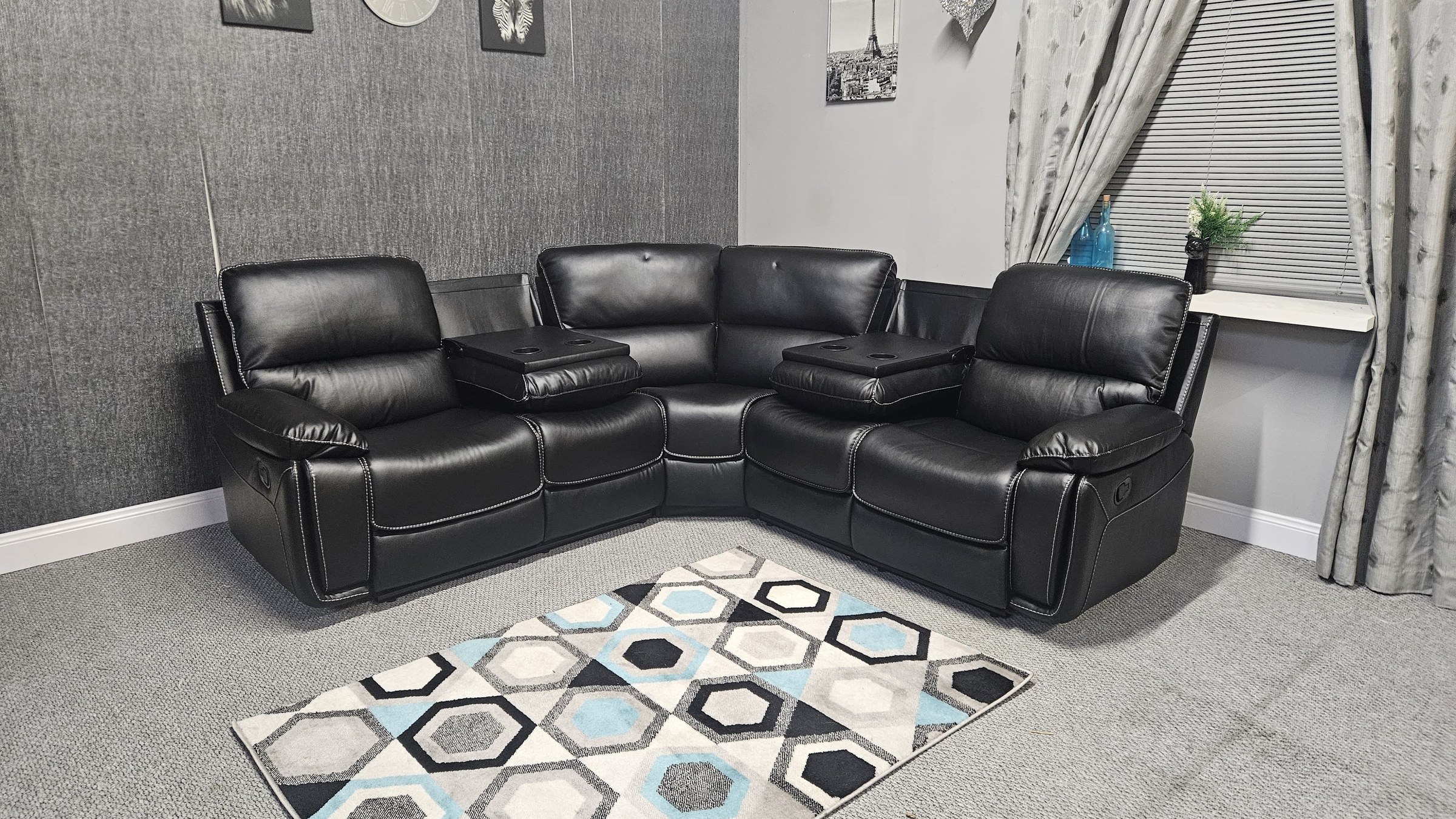 Oxford Corner Sofa — black
