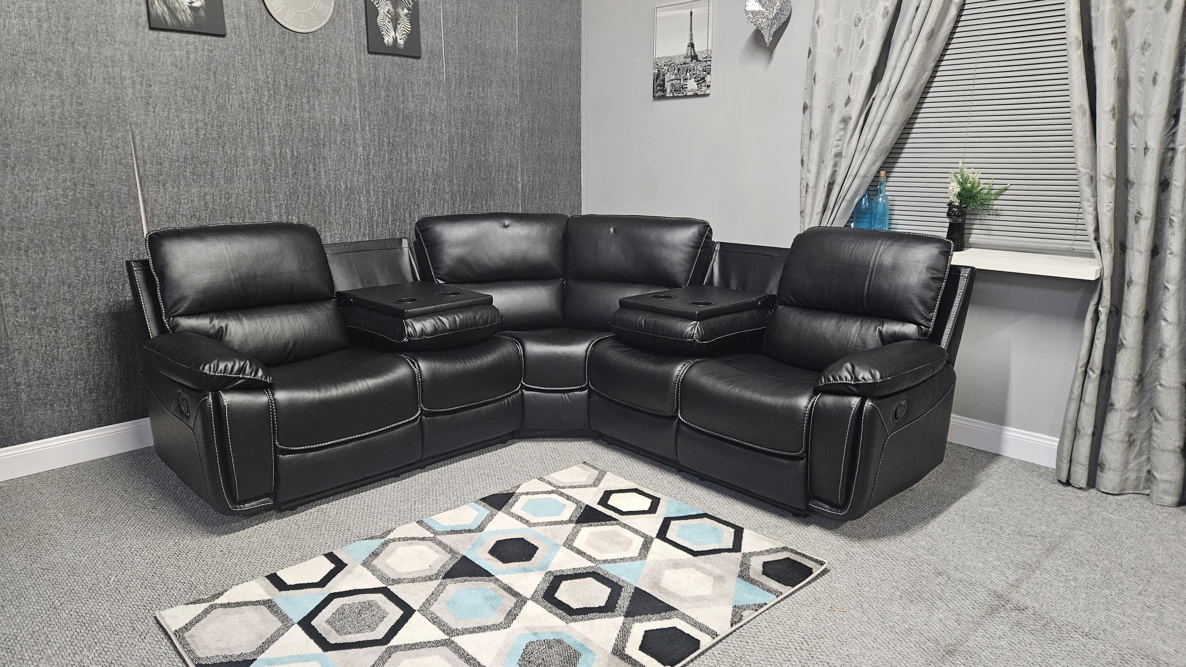 Oxford Corner Sofa — black