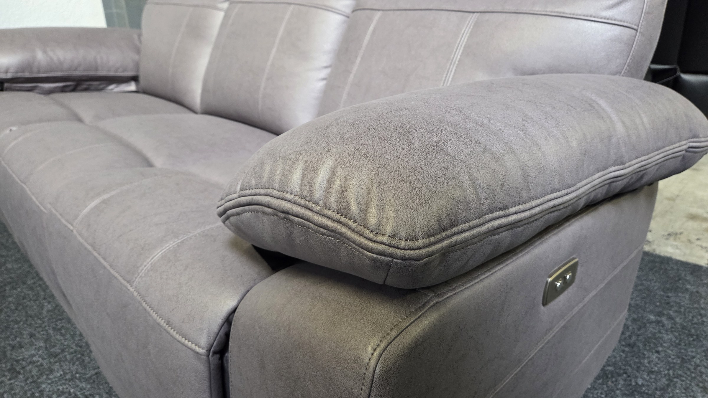 Pembroke Electric Reclining Sofa Suite — grey