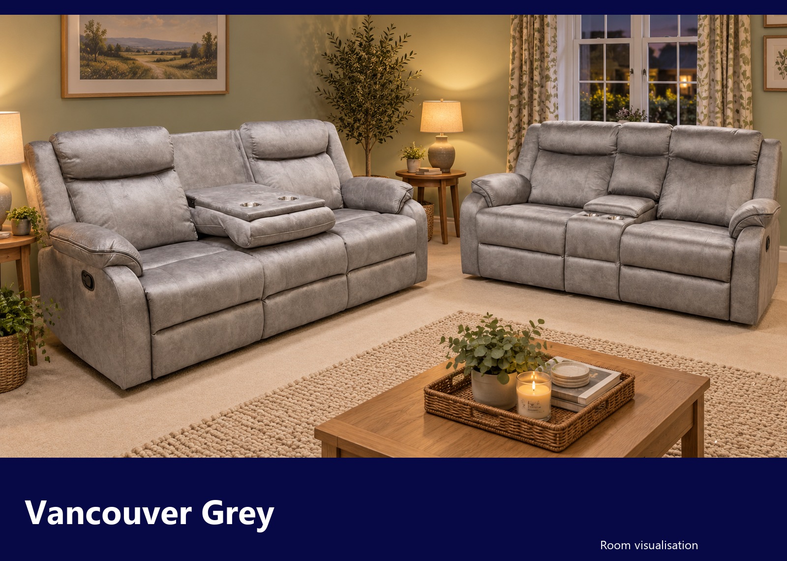 Vancouver Sofa Range — grey
