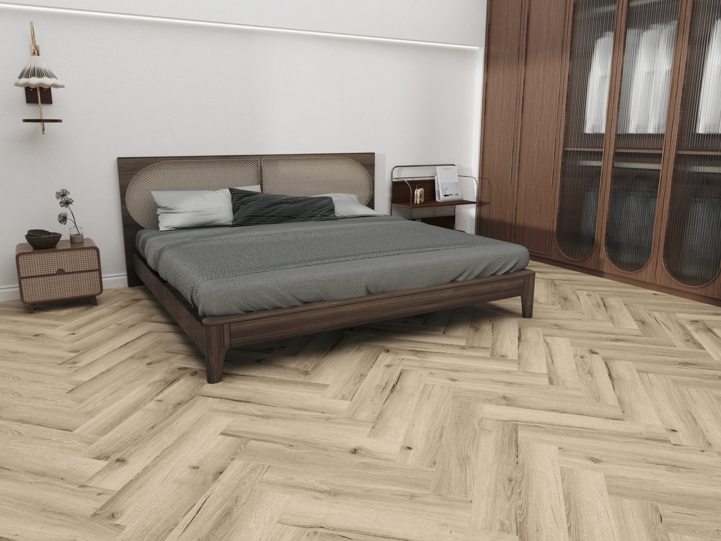 Pacific Beige — 5.5mm SPC Herringbone — pacific-beige
