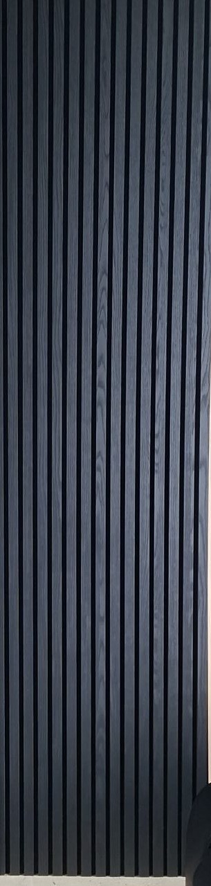 Slatted Acoustic Wall Panel — black