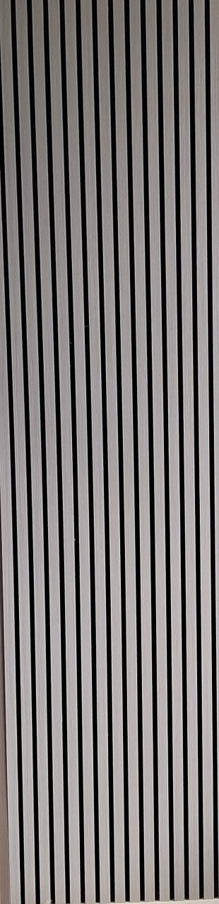 Slatted Acoustic Wall Panel — grey